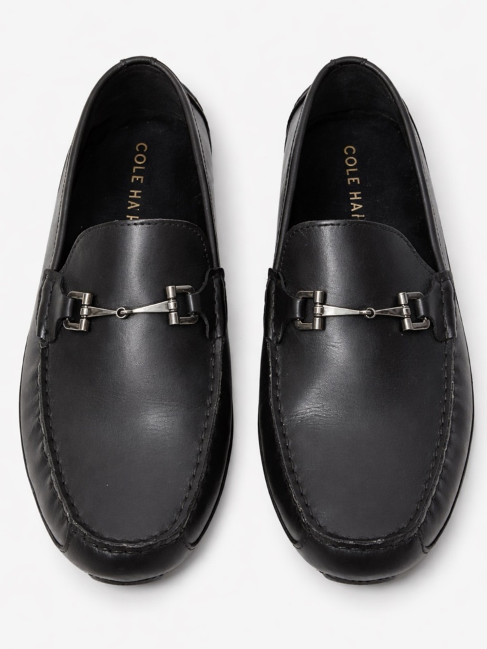 Cole Haan Black Leather Bit Driver Loafers Men’s 10.5 M Slip On Dress Casual